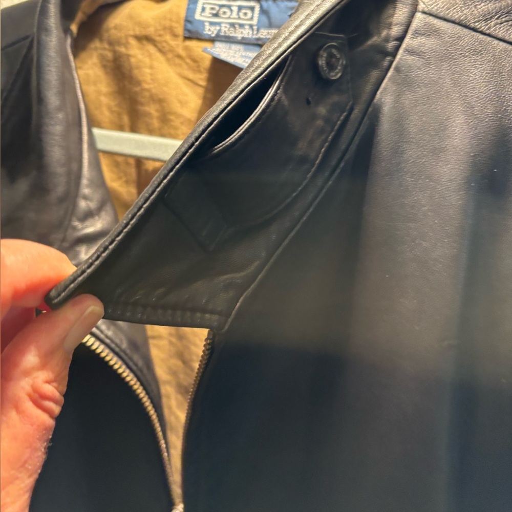 NWOT Men’s Ralph Lauren Lambskin Leather Jacket XXL - Picture 4 of 14